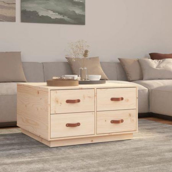 Coffee Table 80x80x45 Cm Solid Wood Pine