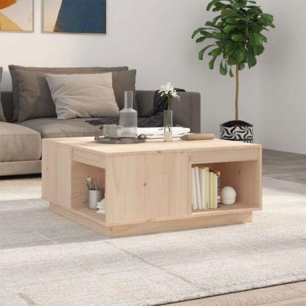 Coffee Table 80x81x36.5 Cm Solid Wood Pine.