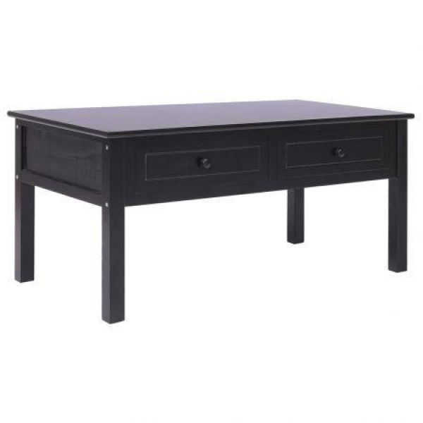 Coffee Table Black 100x50x45 Cm Wood