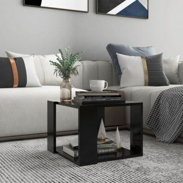 Coffee Table Black 40x40x30 Cm Engineered Wood