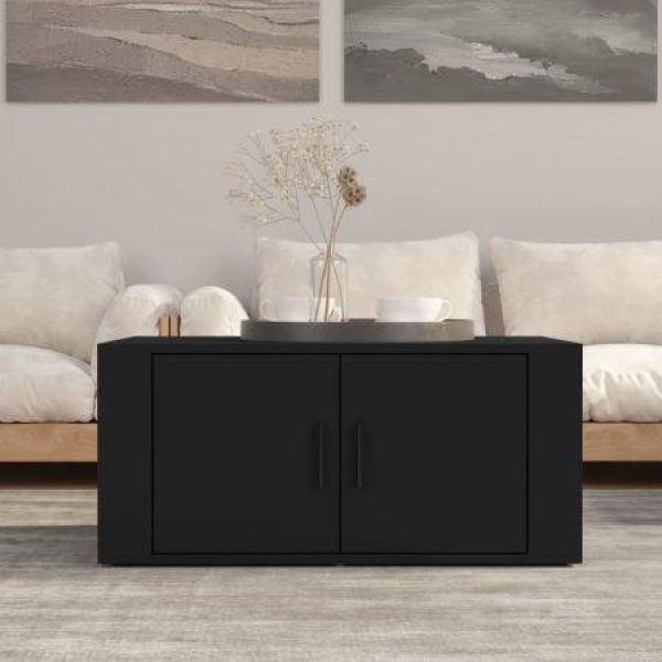 Coffee Table Black 80x50x36 Cm Engineered Wood