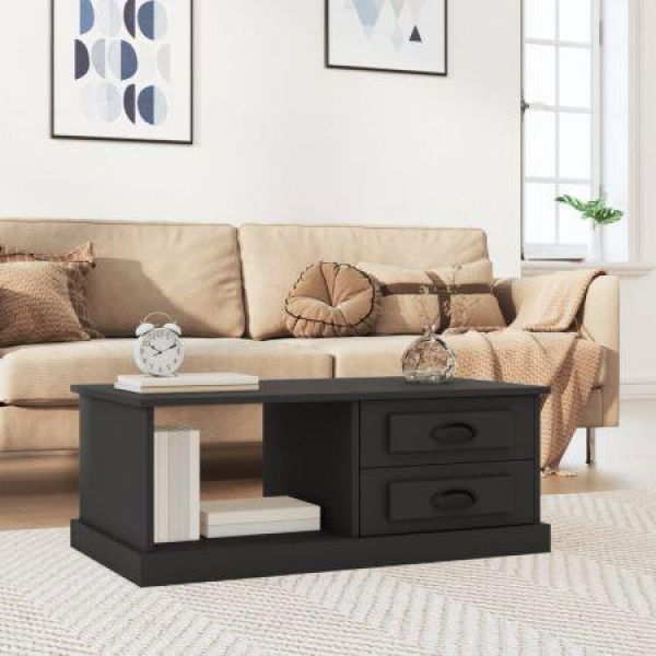 Coffee Table Black 90x50x35 Cm Engineered Wood