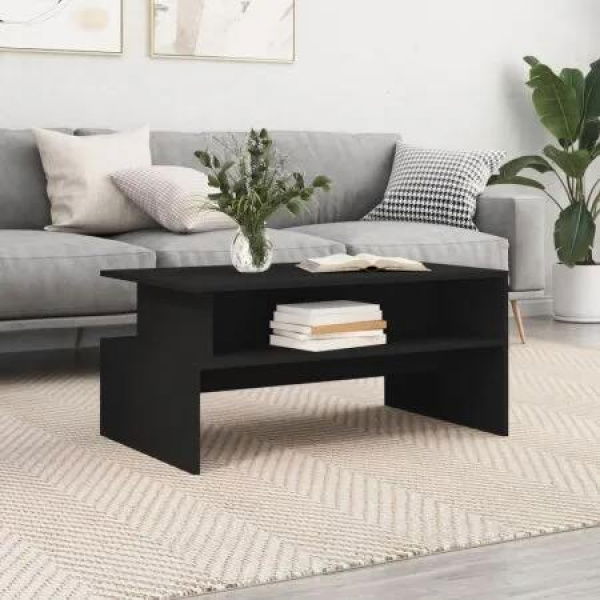 Coffee Table Black 90x55x42.5 cm Engineered Wood