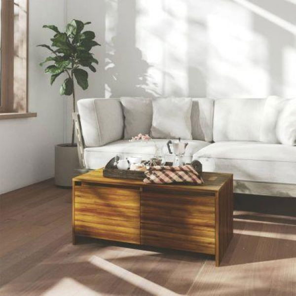 Coffee Table Brown Oak 90x50x41.5 Cm Engineered Wood.