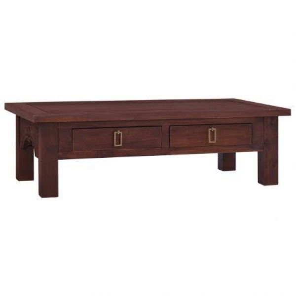 Coffee Table Classical Brown 100x50x30 Cm Solid Mahogany Wood