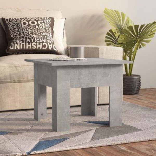 Coffee Table Concrete Grey 55x55x42 Cm Engineered Wood