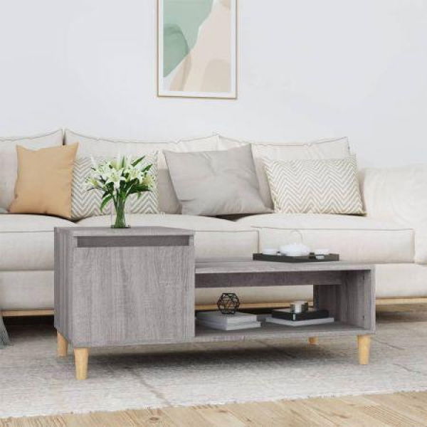 Coffee Table Grey Sonoma 100x50x45 Cm Engineered Wood