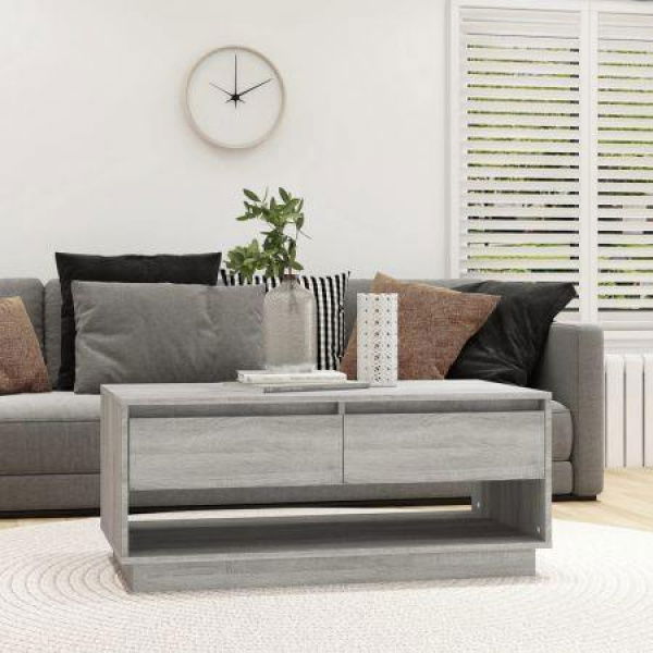 Coffee Table Grey Sonoma 102.5x55x44 Cm Engineered Wood.