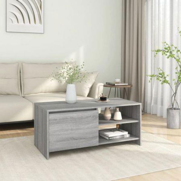 Coffee Table Grey Sonoma 102x50x45 Cm Engineered Wood