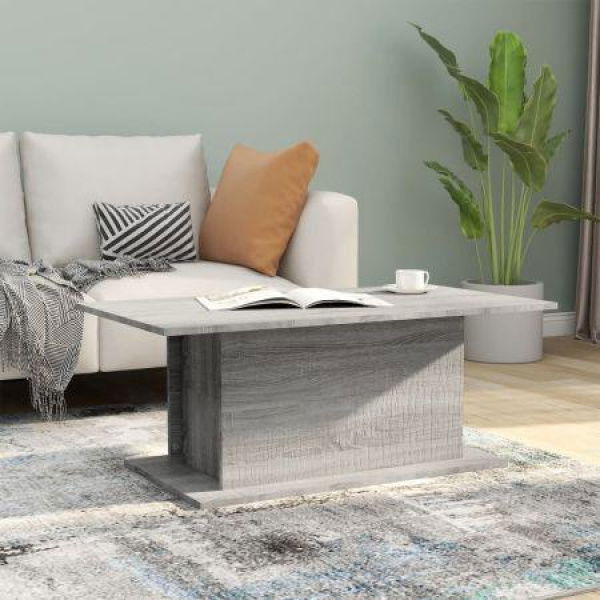 Coffee Table Grey Sonoma 102x55.5x40 Cm Engineered Wood.