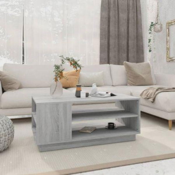 Coffee Table Grey Sonoma 102x55x43 Cm Engineered Wood