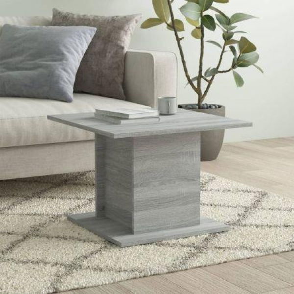 Coffee Table Grey Sonoma 55.5x55.5x40 Cm Engineered Wood.