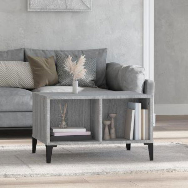 Coffee Table Grey Sonoma 60x50x36.5 Cm Engineered Wood.