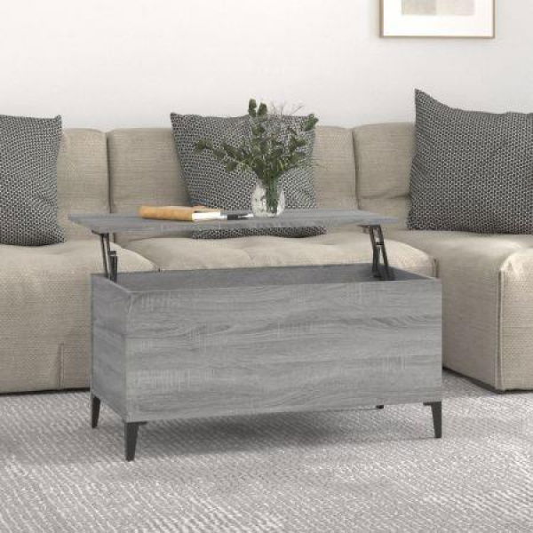 Coffee Table Grey Sonoma 90x44.5x45 Cm Engineered Wood.