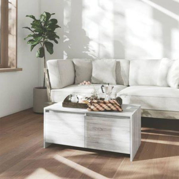 Coffee Table Grey Sonoma 90x50x41.5 Cm Engineered Wood.