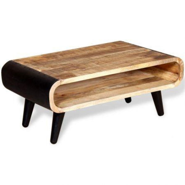 Coffee Table Rough Mango Wood 90x55x39 Cm