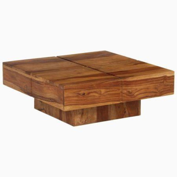 Coffee Table Solid Sheesham Wood 80x80x30 Cm