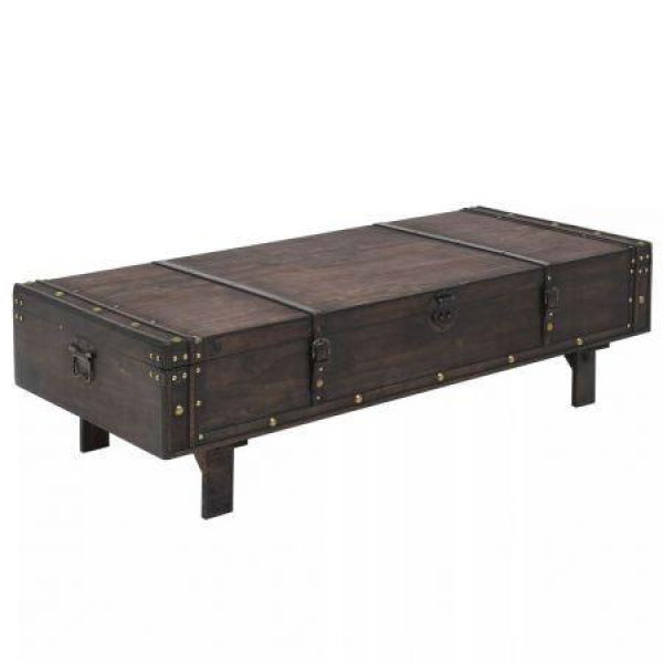 Coffee Table Solid Wood Vintage Style 120x55x35 Cm