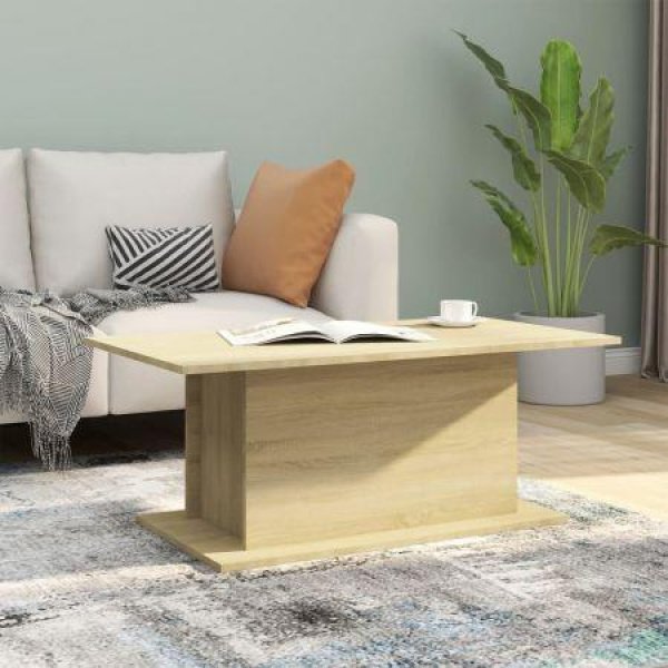 Coffee Table Sonoma Oak 102x55.5x40 Cm Engineered Wood.