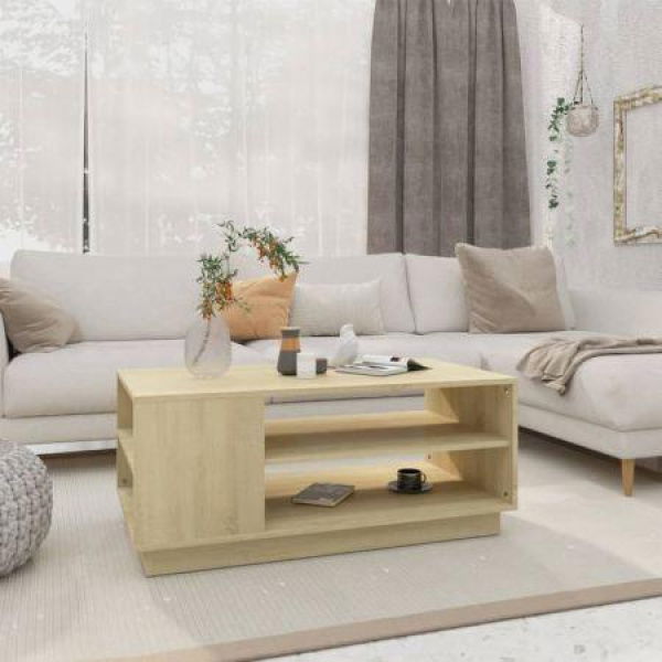 Coffee Table Sonoma Oak 102x55x43 Cm Engineered Wood