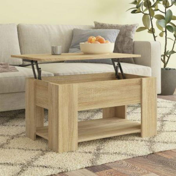 Coffee Table Sonoma Oak 79x49x41 Cm Engineered Wood