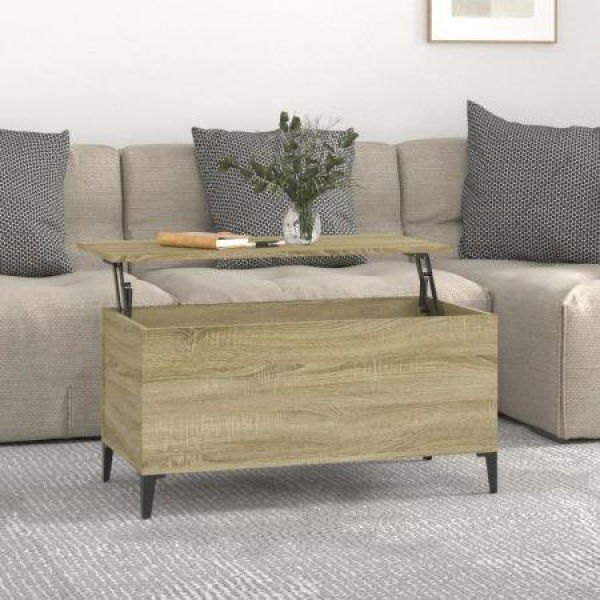 Coffee Table Sonoma Oak 90x44.5x45 Cm Engineered Wood.