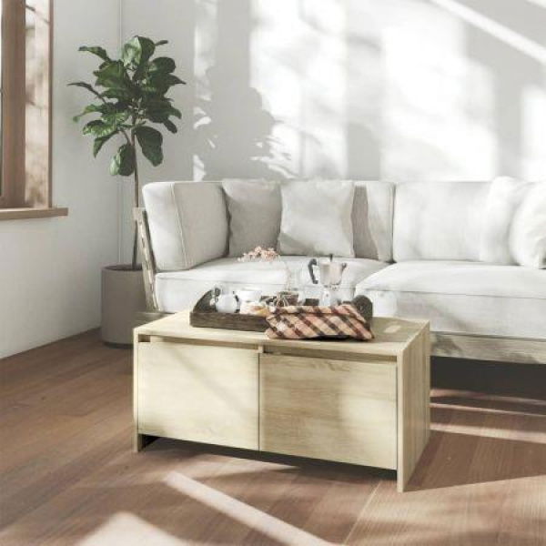 Coffee Table Sonoma Oak 90x50x41.5 Cm Engineered Wood.