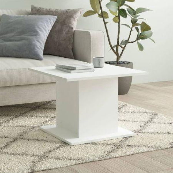 Coffee Table White 55.5x55.5x40 Cm Engineered Wood.