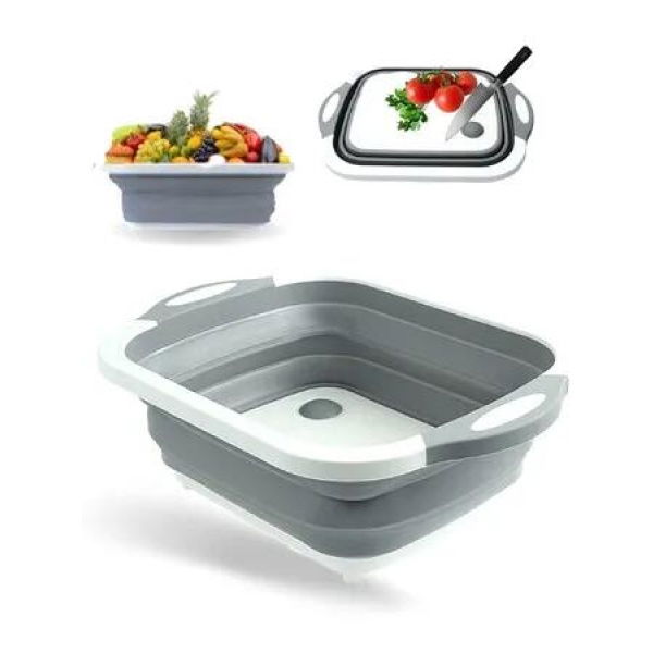 Collapsible Chopping Basin and Cutting Board: Space-Saving Solution for Camping, Picnics, and Outdoor Activities