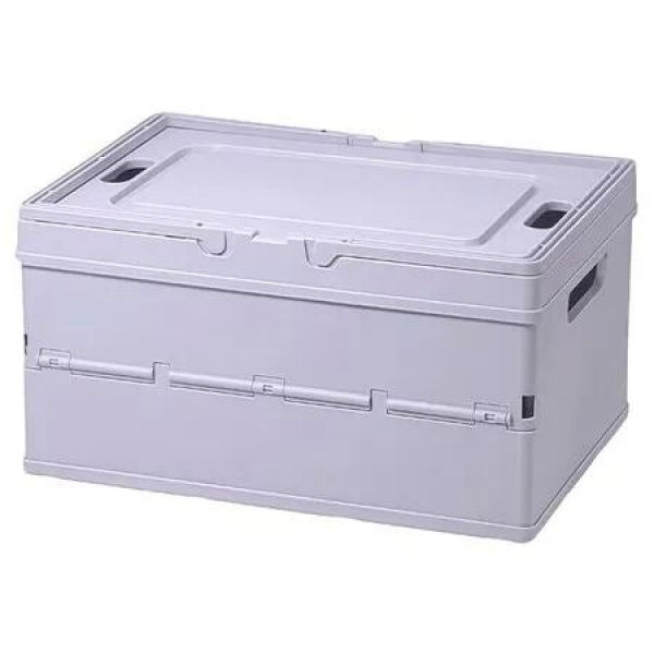 Collapsible Storage Box with Lid, Stackable Storage Boxes,Storage Basket,Foldable with Handle for Toys,Books,Cupboard,Bedroom,Home Color Purple