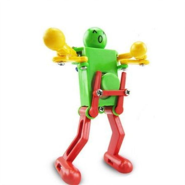 Colorful Clockwork Spring Wind Up Dancing Walking Robot Toy