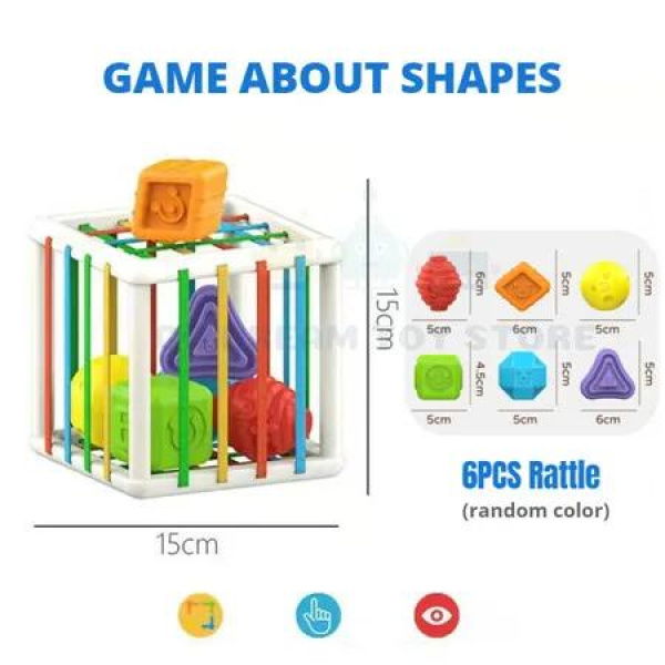 Colorful Montessori Shape Sorting Blocks - Educational Learning Toys for Babies and Children