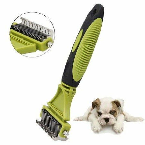 Comb Professional Dog Demat And Dog Brush Long Dog Grooming Rake Effectively Reduces Hair Loss Up To 95