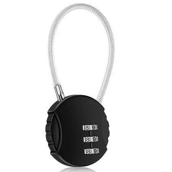 Combination Lock 3-Digit Outdoor Waterproof Padlock For School Gym Locker Sports Locker (1 Pack)