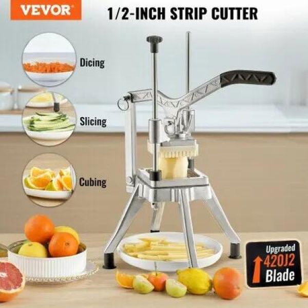 Commercial Vegetable Fruit Chopper Heavy Duty Professional Food Dicer Kattex French Fry Cutter Onion Slicer Stainless Steel for Tomato Peppers Potato