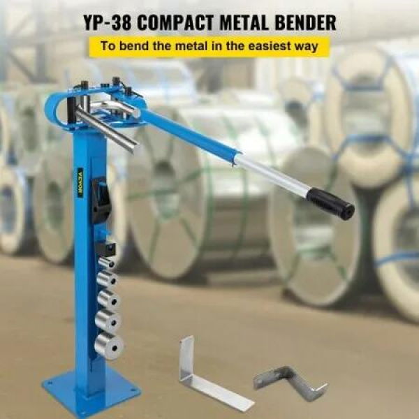 Compact Bender Metal Manual Floor Type 7 Dies 1-3' Fabrication Metal Pedestal Solid Handle Telescoping Mountable 117.2cm Handle Rod Tube