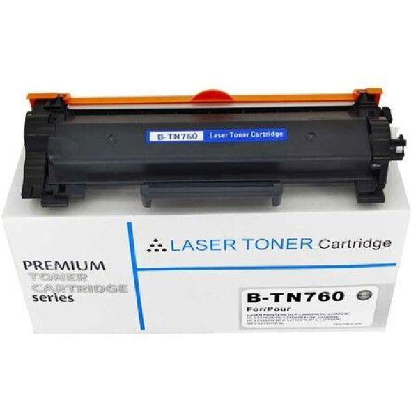 Compatible Toner Cartridge Replacement For Brother TN760 TN-760 TN-730 MFC-L2710DW HL-L2395DW MFC-L2750DW DCP-L2550DW L2370DW L2390DW Printer Ink (Black 2-Pack)