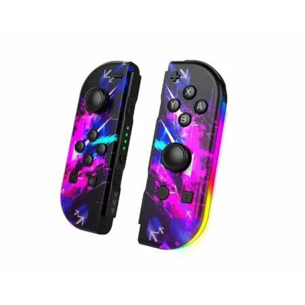 Compatible with Nin-tendo Switch Controller, Replacement Switch Controllers for Switch/Lite/OLED, Support Dual Vibration/6-Axis Gyro/Wake-up, Purple
