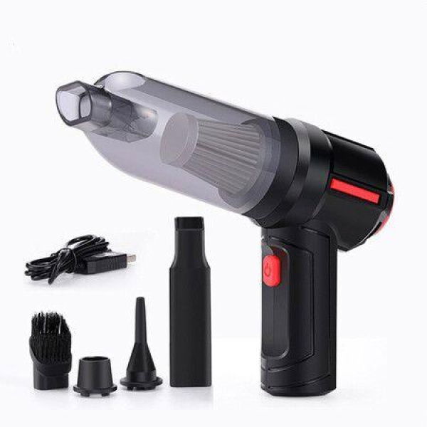 Compressed Air Duster And Mini Vacuum Keyboard Cleaner Cordless Blower Computer Car Cleaning Kit