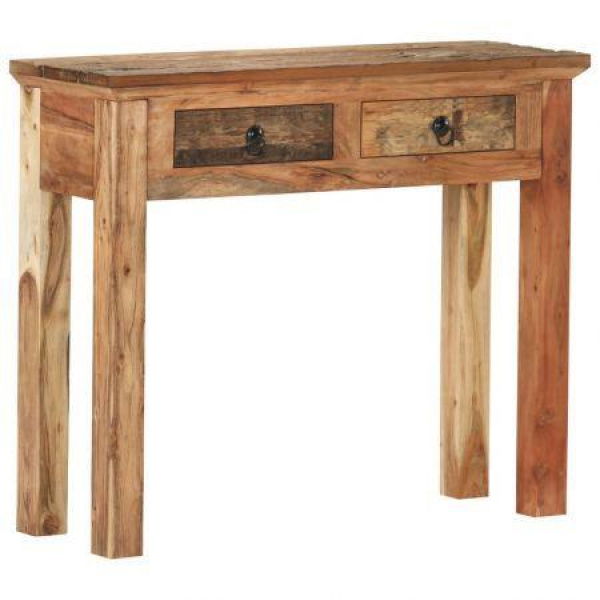 Console Table 90.5x30x75cm Solid Acacia Wood And Reclaimed Wood.