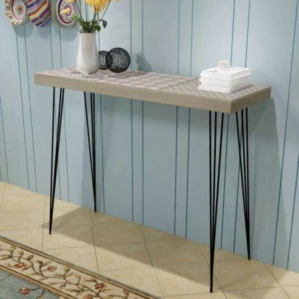 Console Table 90x30x71.5 Cm Grey.