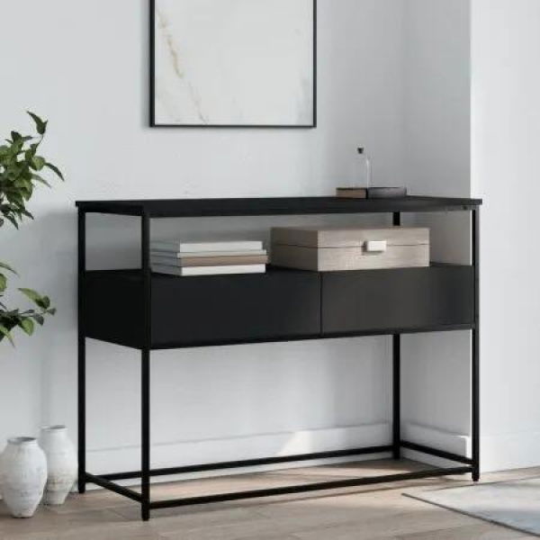 Console Table Black 100x40x75 cm Engineered Wood