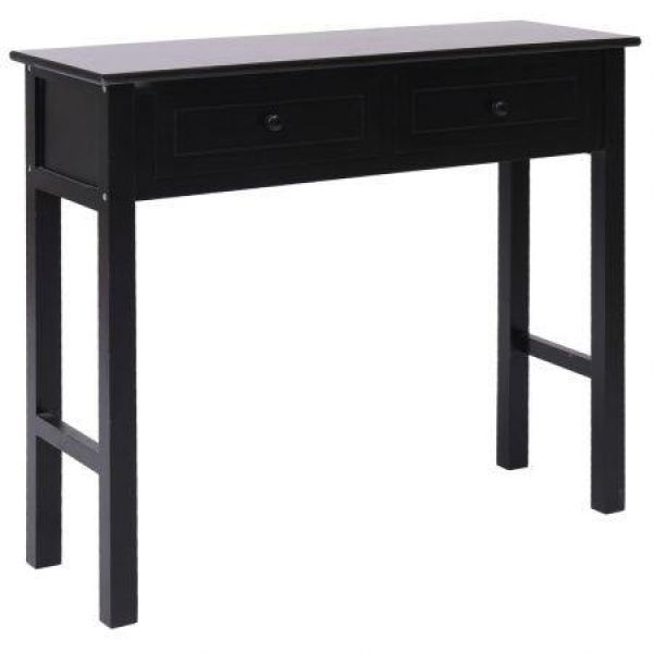 Console Table Black 90x30x77 Cm Wood