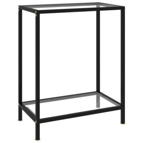 Console Table Transparent 60x35x75 Cm Tempered Glass