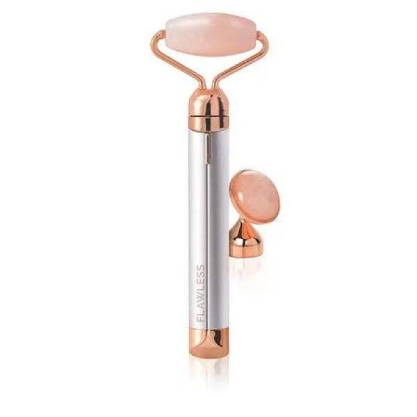 Contour Vibrating Facial Roller And Massager, Rose Quartz
