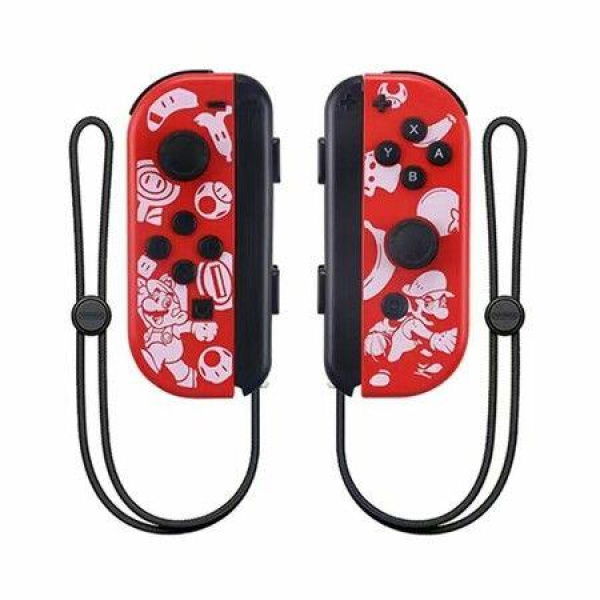 Controller for Switch/Lite/OLED, Support Wake-up/Vibration Function,Mario L/R with Wrist Straps