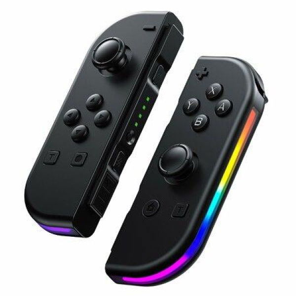 Controller for Switch,Replacement for Switch Controller with RGB LED,Adjustable Turbo Motion Control,Wake-Up,Screenshot (Black)