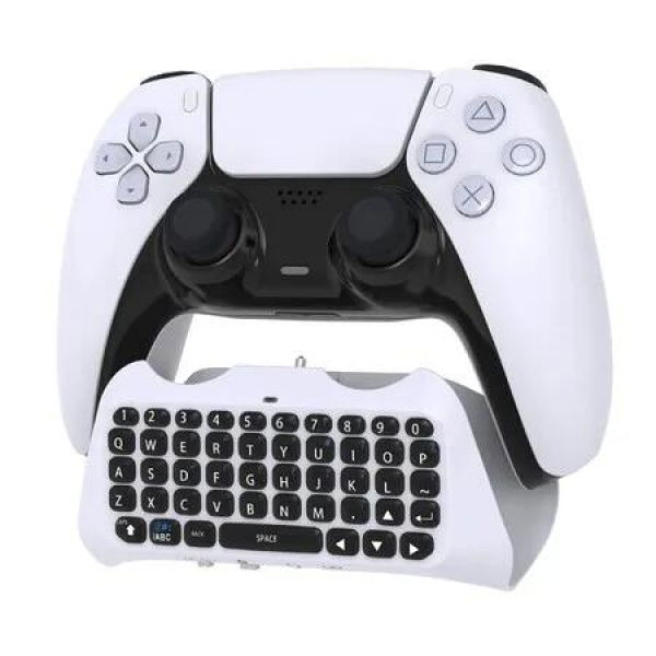 Controller Keyboard Keypad Compatible with PS5/PS5 Pro-Wireless Bluetooth Game Chatpad Keyboard,47 Keys Keypad-Built-In Speaker & 3.5mm Headset Audio Jack