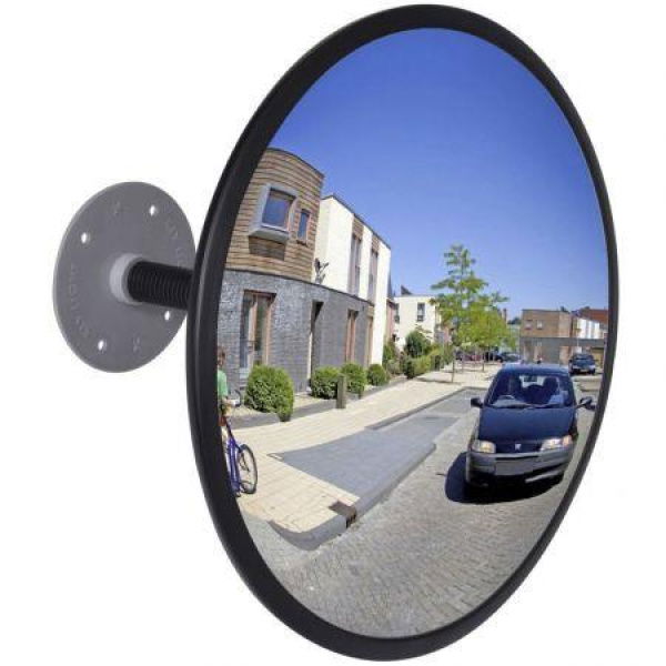 Convex Traffic Mirror Acrylic Black 30 Cm Indoor