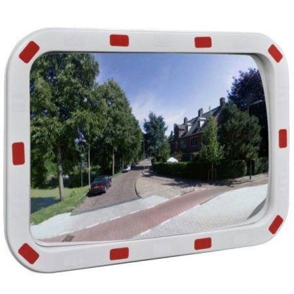 Convex Traffic Mirror Rectangle 40 X 60 Cm With Reflectors